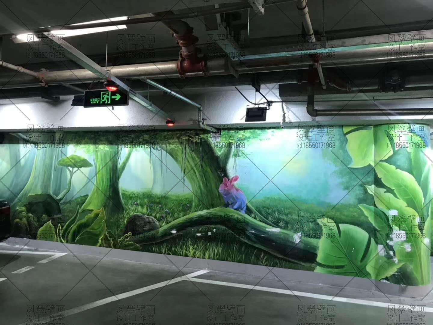 苏州停车场墙体彩绘